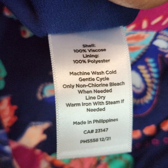 Talbots Navy Blue Floral Paisley Dress | Midi Dress | Size 10 - Picture 10 of 10